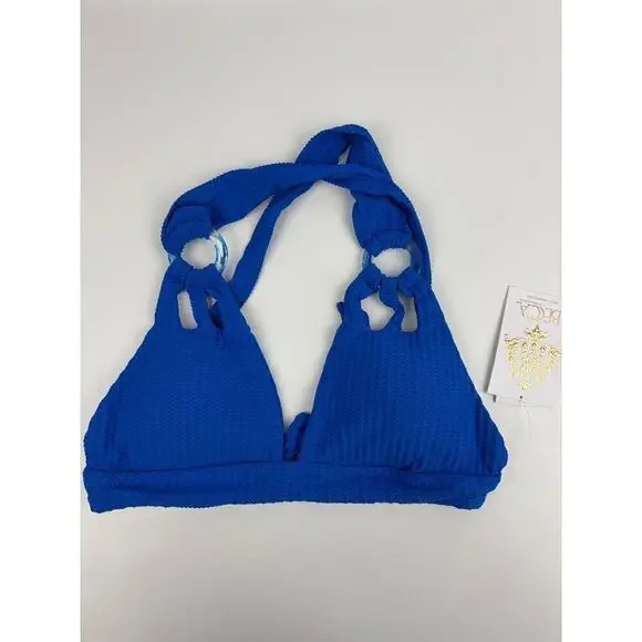 NWT Becca Bikini Top Blue Medium - Picture 1 of 4